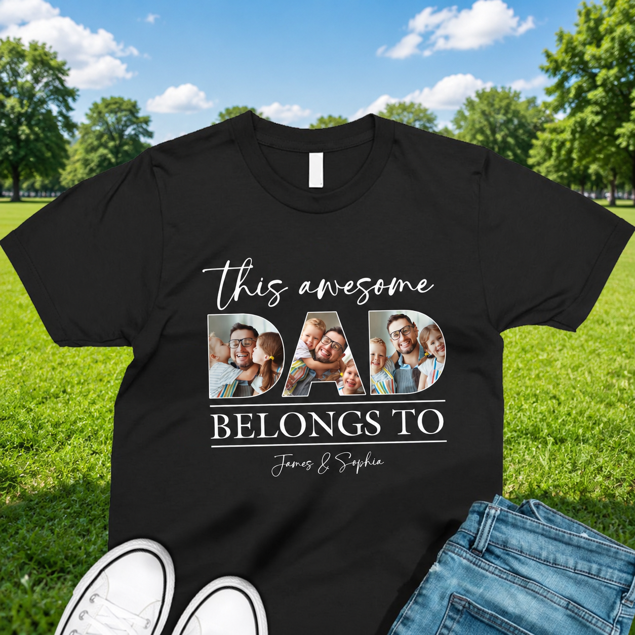 Custom Hpt This Awesome Dad T-Shirt — Gift for Dad 2G53V