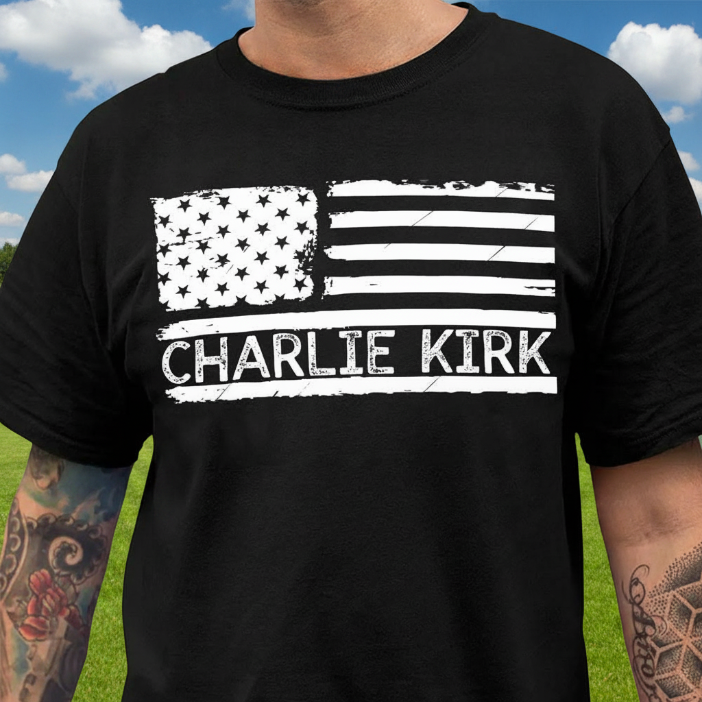 Custom Charlie Kirk Memorial Dark T-Shirt — Custom Gift GBPS7