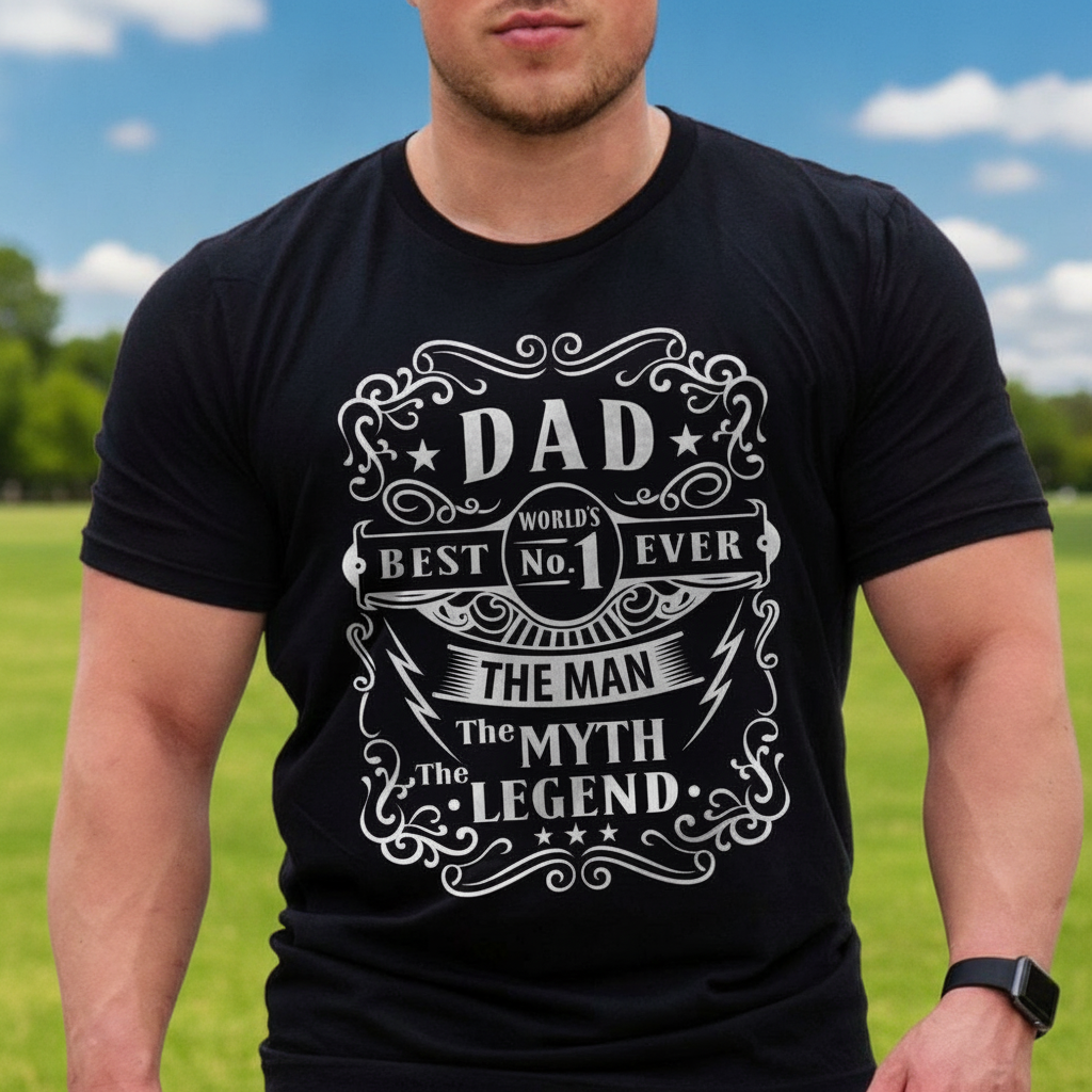 Custom No1 Dad Ever Family T-Shirt — Gift for Dad B8QYE