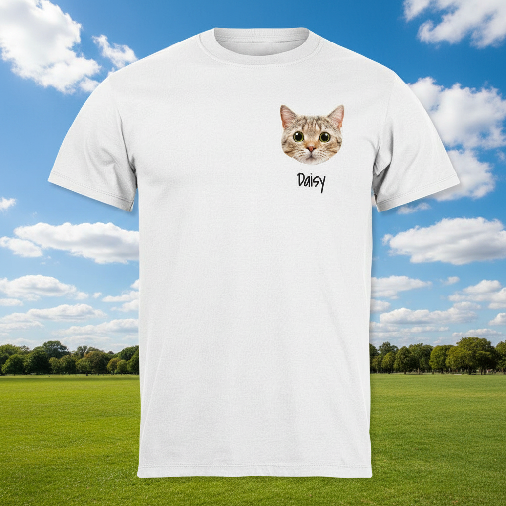 Custom Portrait Cat T-Shirt — Gift for Cat Lovers C79AJ