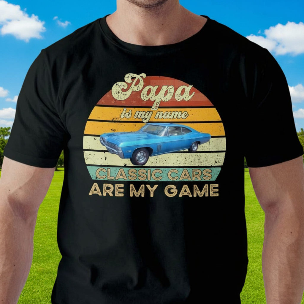 Custom Papa Is My Name T-Shirt — Gift for Dad AHKQ4