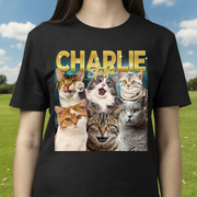 Custom Cat Gradient Name T-Shirt — Gift for Cat Lovers ZKCSU