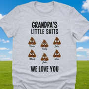 Custom Grandpas Little Shits Family T-Shirt — Gift for Dad E2MX4