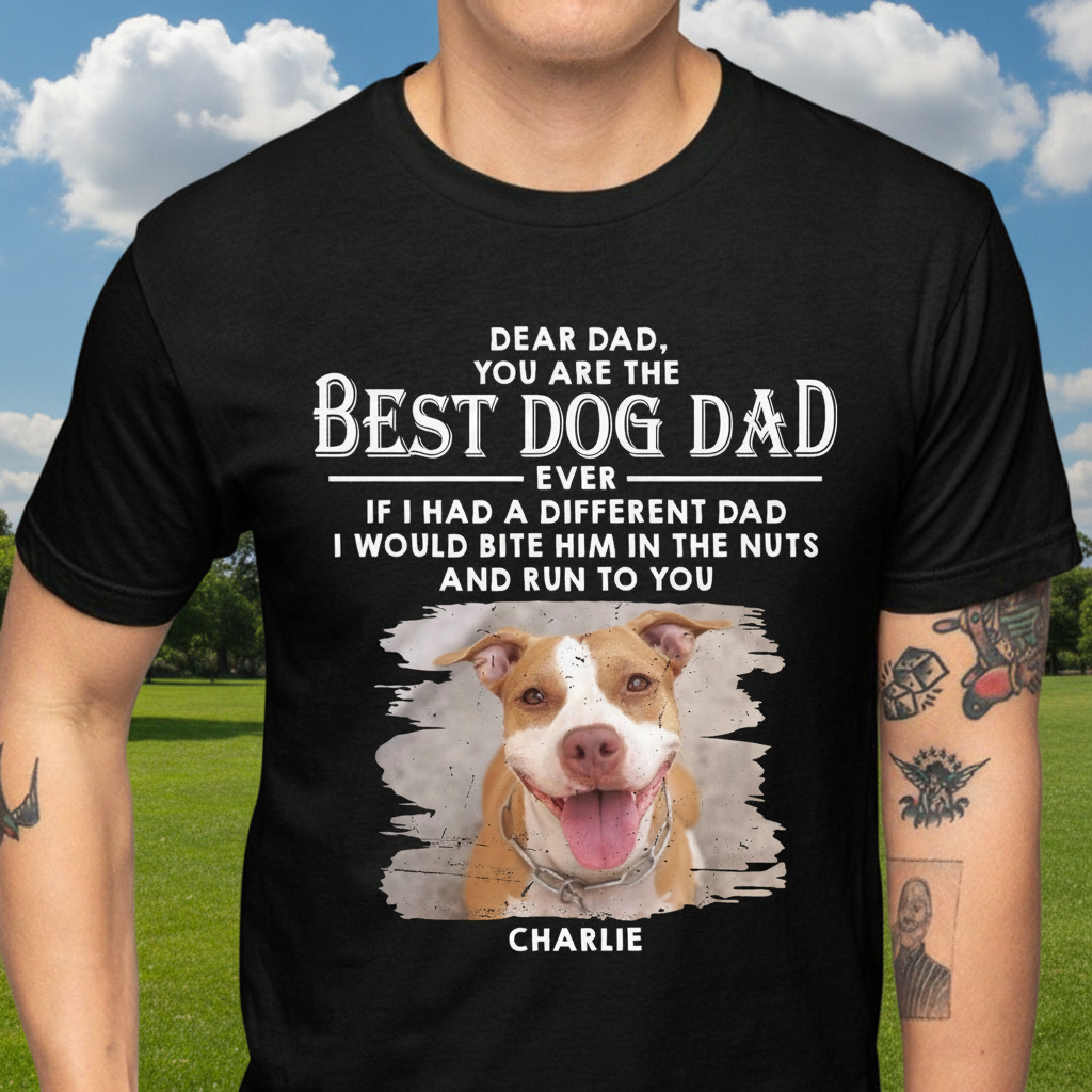 Custom Dogs Run You Dog T-Shirt — Gift for Dad YEHN9