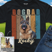 Custom Na96 Dogdad Vintagephoto T-Shirt — Gift for Dog Dad 8GNDH