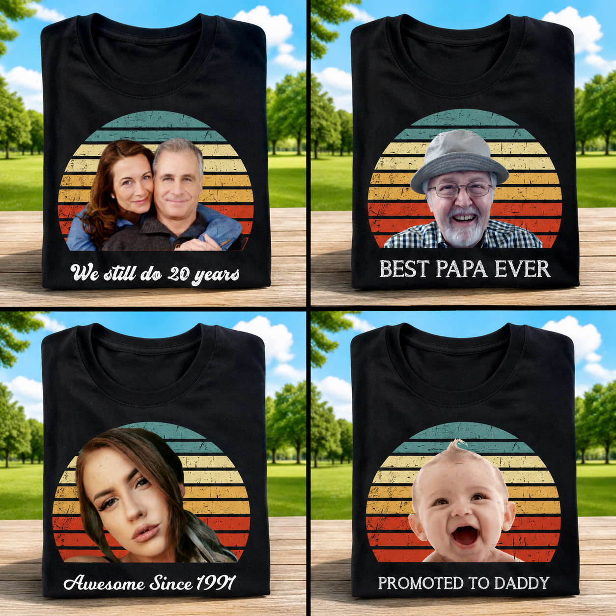 Custom Vintage Retro Face T-Shirt — Custom Gift VCCRQ