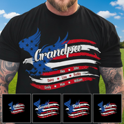 Custom Papa Patriotic America Family Garden Flag — Gift for Dad AJP8H
