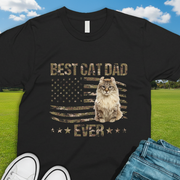 Custom Best Cat Dad Ever T-Shirt — Gift for Dad U429M