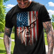 Custom Deer America Front Hunting Garden Flag — Patriotic Gift PYBD8
