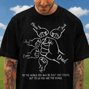 Custom Name World Dad Fathers T-Shirt — Gift for Dad ZVSA9