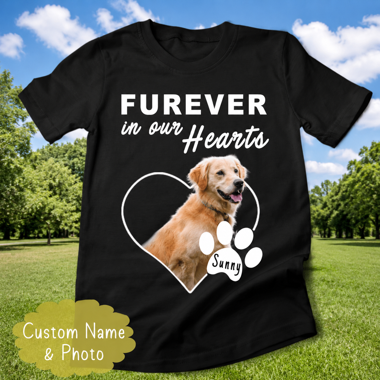 Custom Na96 Dogshirt Fureverinourhearts T-Shirt — Gift for Dog Lovers AZTP5