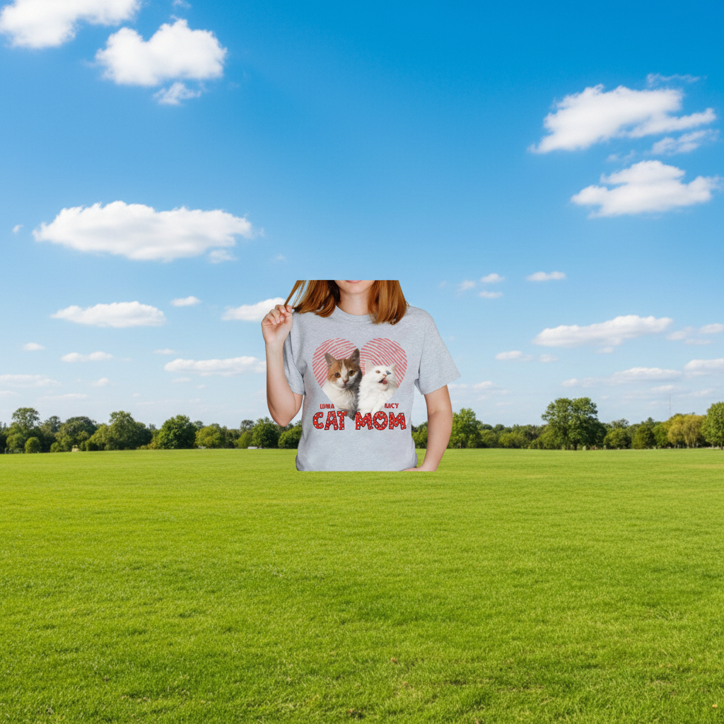 Custom Cat Mom Dog C550v1 T-Shirt — Gift for Mom FDTY7