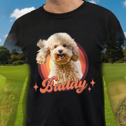 Custom Cute Dog Retro Dark T-Shirt — Gift for Dog Lovers SZKF7
