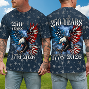 Custom 250th Anniversary Eagle Patriotic T-Shirt — Patriotic Gift ZFS5J