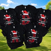 Custom Name Initial Letter Christmas T-Shirt — Family Gift NG84X