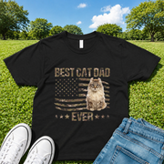 Custom Best Cat Dad Ever T-Shirt — Gift for Dad PYV6V