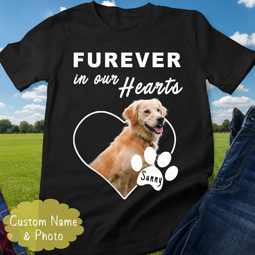 Custom Na96 Dogshirt Fureverinourhearts T-Shirt — Gift for Dog Lovers QW5XC