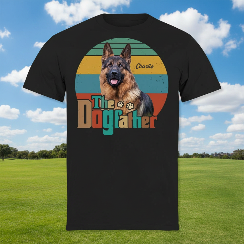 Custom Dog Father T-Shirt — Gift for Dad KMYD6