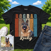 Custom Na96 Dogdad Vintagephoto T-Shirt — Gift for Dog Dad B2KT9