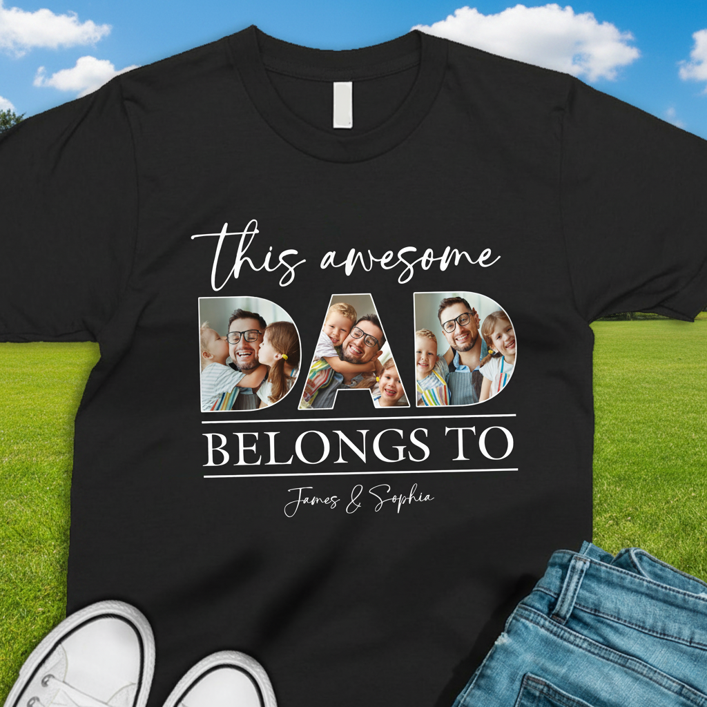 Custom Hpt This Awesome Dad T-Shirt — Gift for Dad ZWK3X