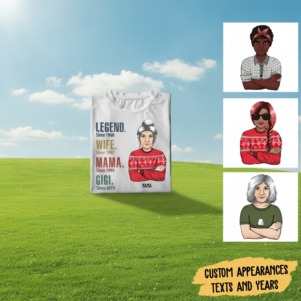 Custom Legend Wife Grandma Since T-Shirt — Gift for Mom ZCMPX