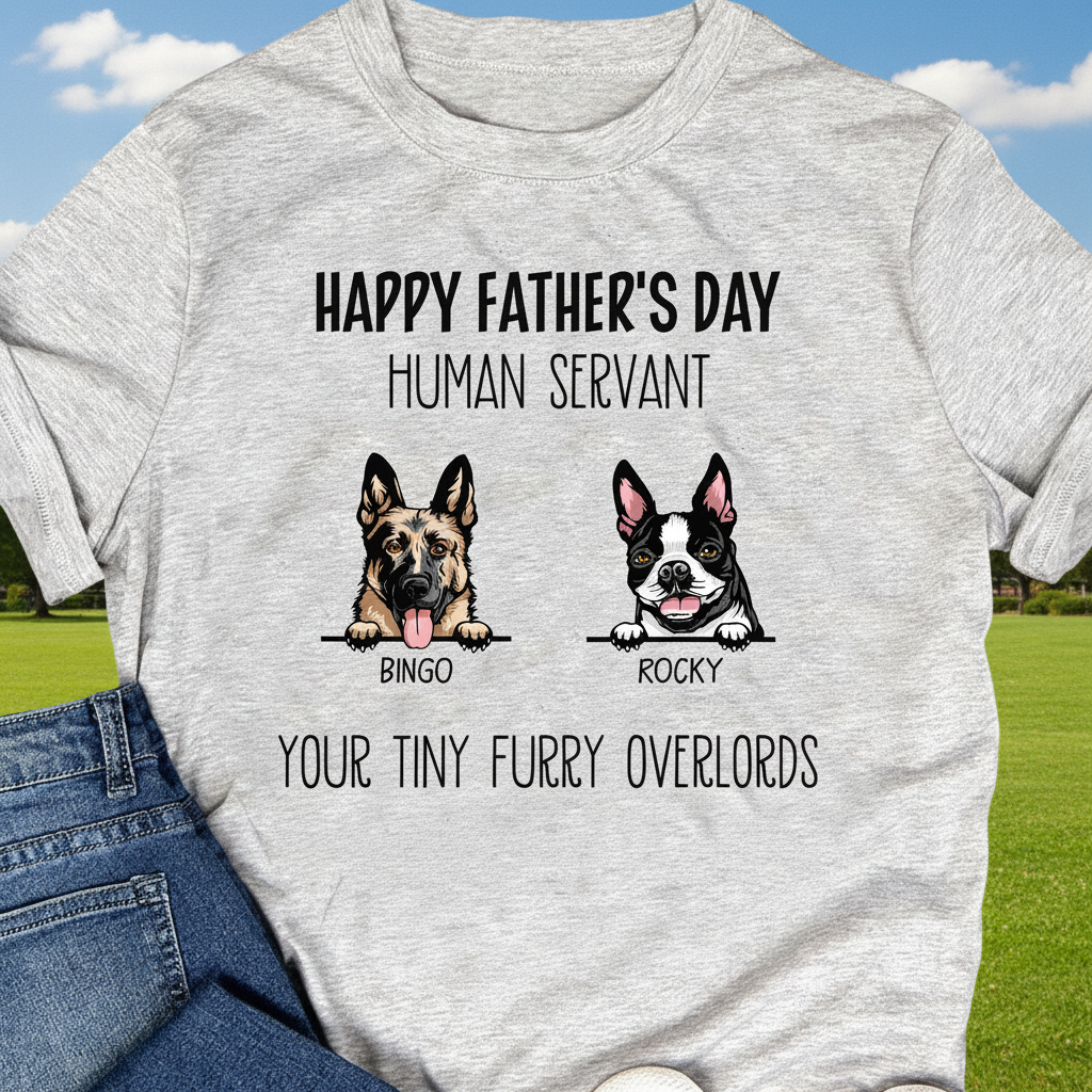 Custom Human Servant Dog Bright T-Shirt — Gift for Dog Lovers 9RJ6R