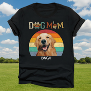 Custom Dog Mom Vitage Retro T-Shirt — Gift for Mom 7SVCB