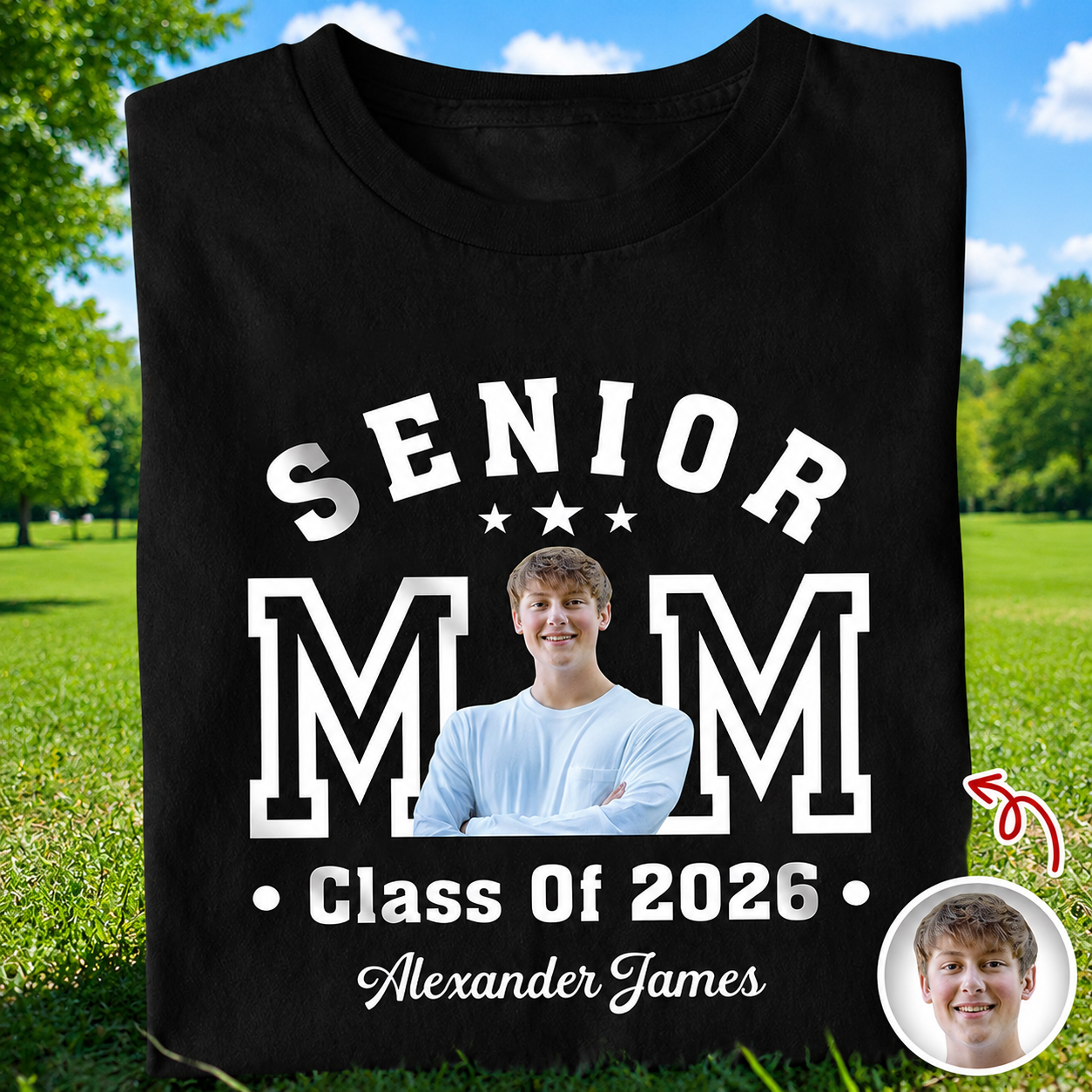 Custom Senior Mom Dad Class T-Shirt — Gift for Dad 8WJVX