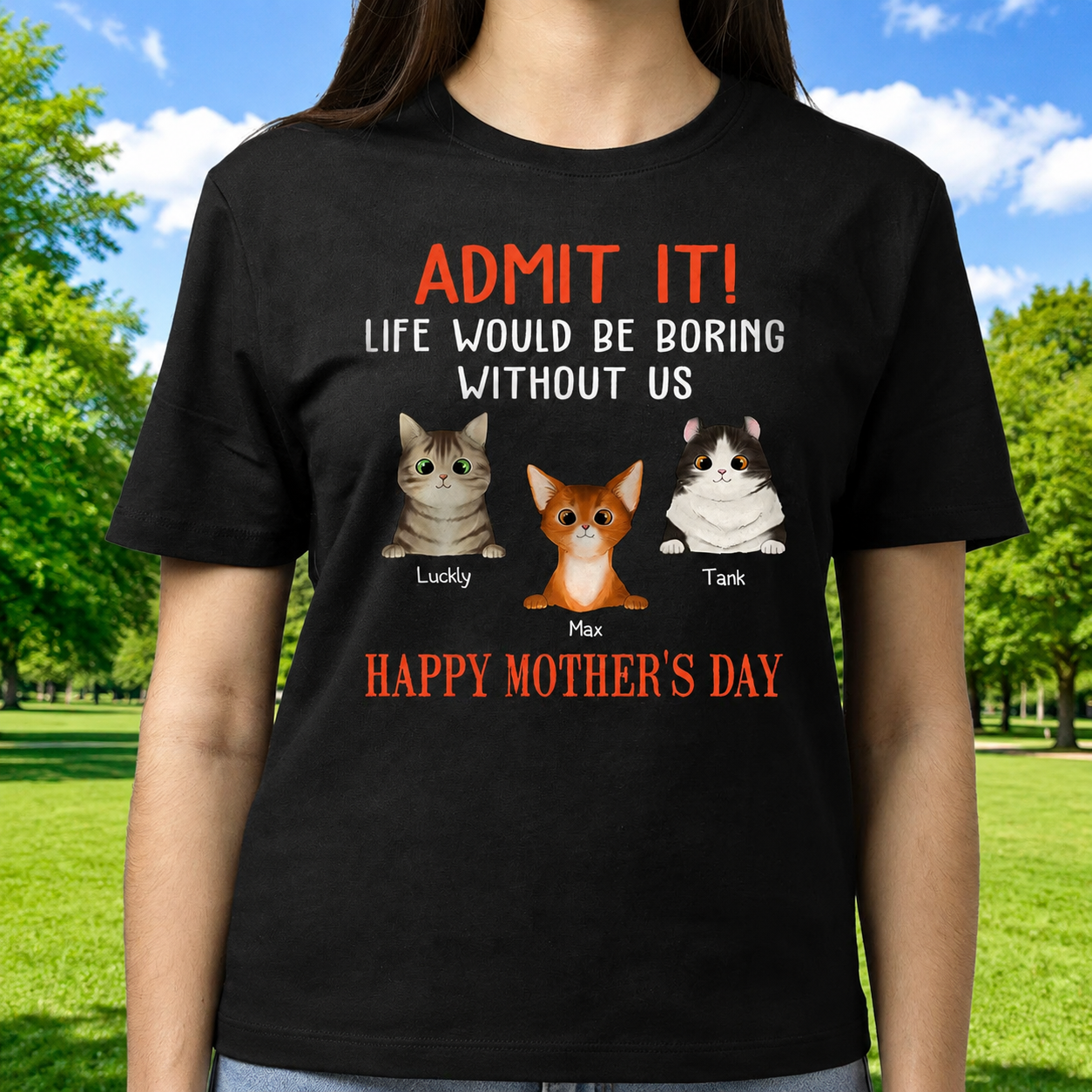 Custom Happy Mothers Day Admit T-Shirt — Gift for Mom T4TZX