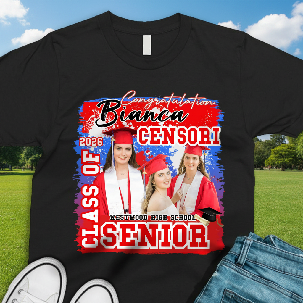 Custom Senior Class Graduation Dark T-Shirt — Custom Gift YN2NW