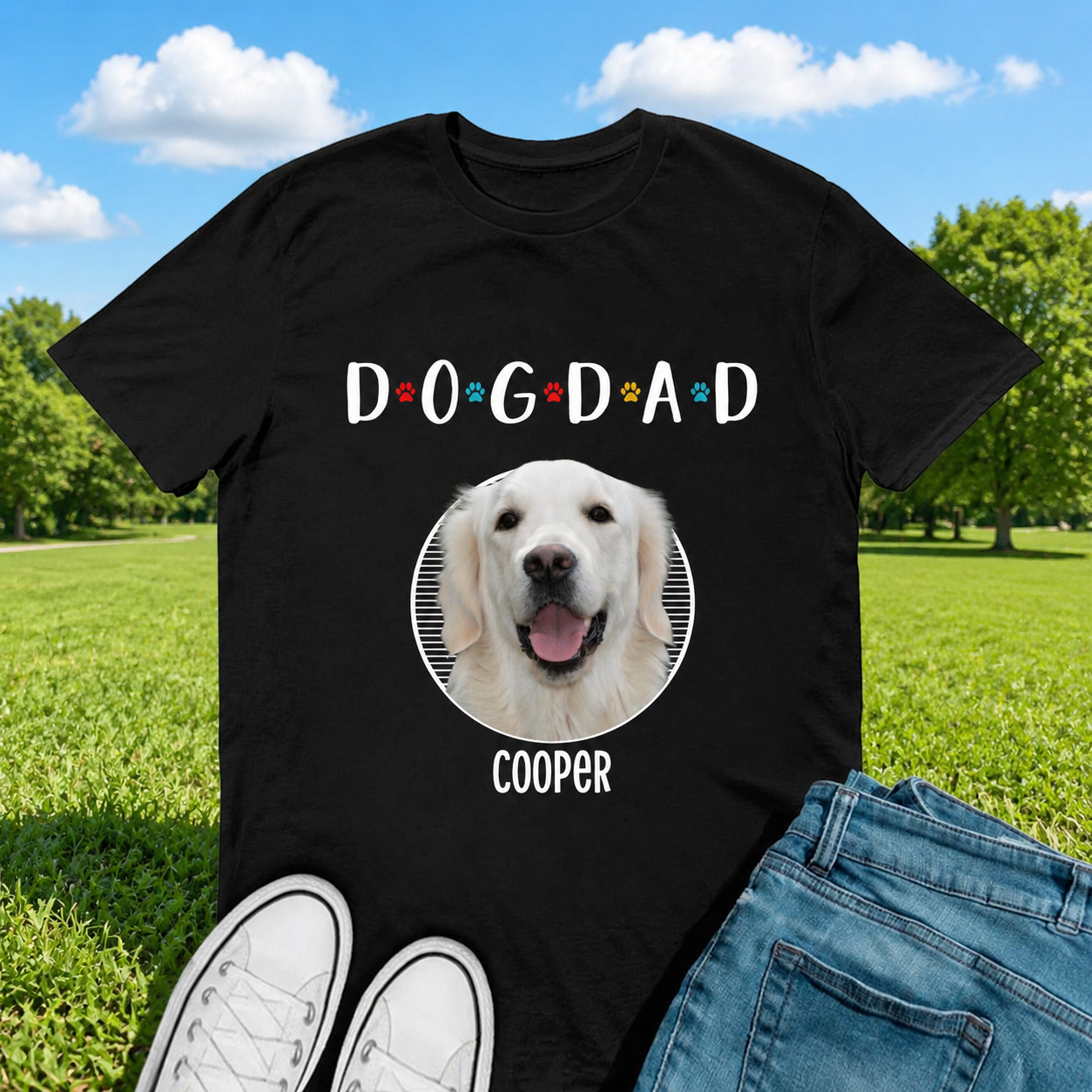 Custom Dog Dad Mom H487 T-Shirt — Gift for Dad H8P82