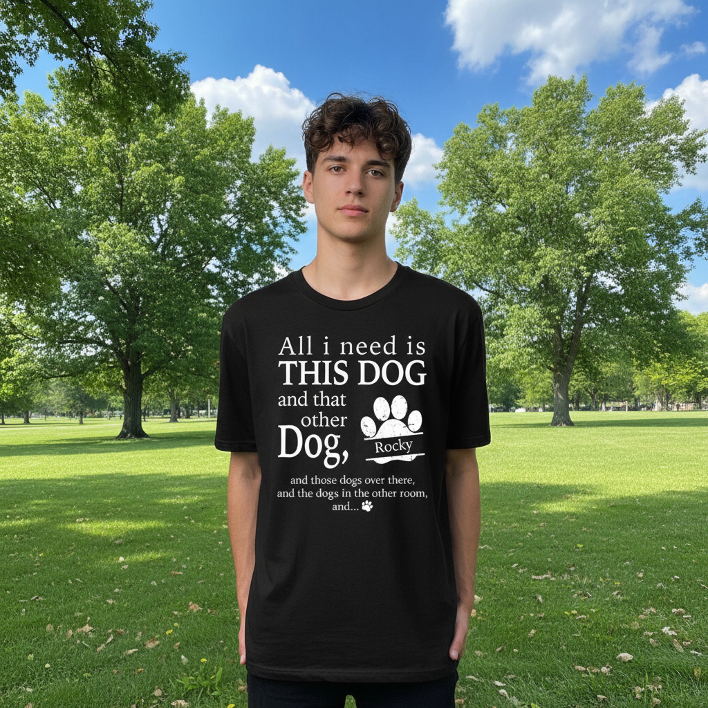 Custom All Need Is This T-Shirt — Gift for Dog Lovers XVQAM