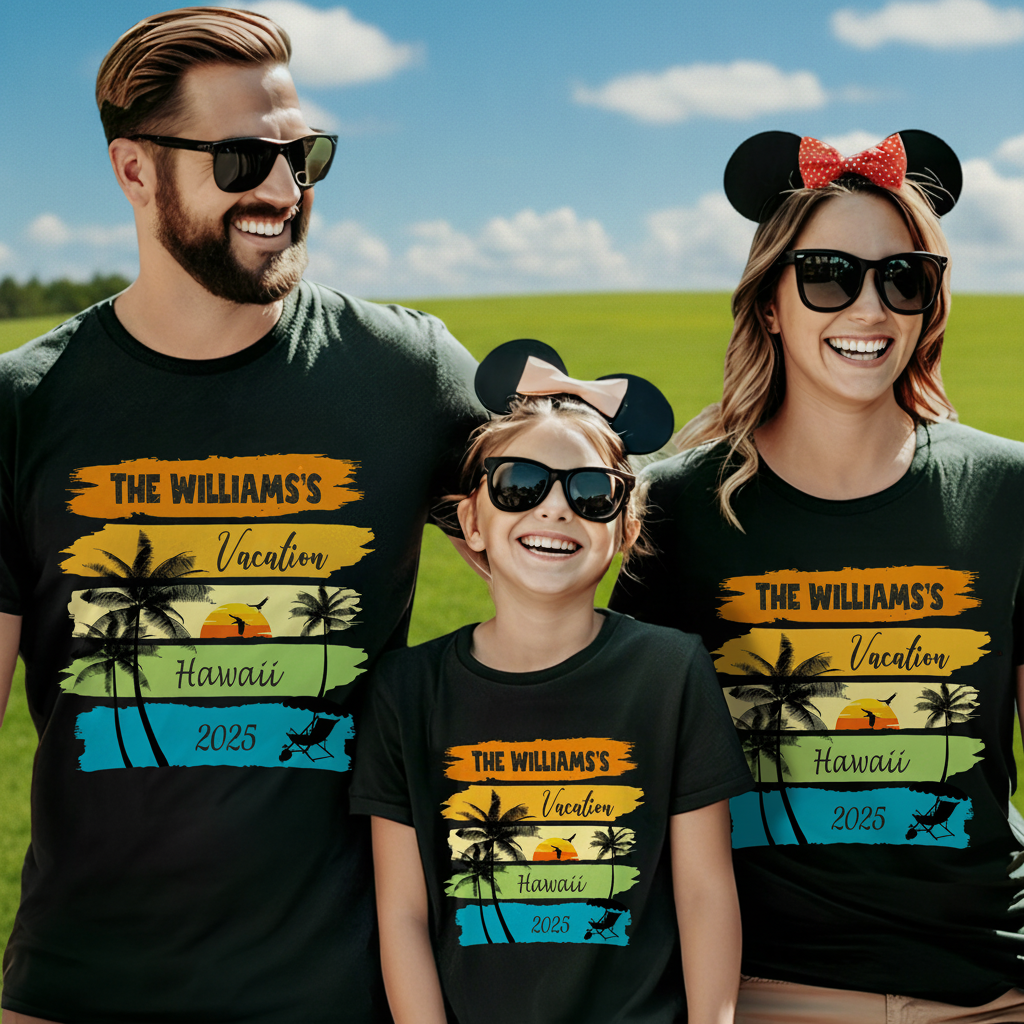 Custom Vth Family Vacation Shirts T-Shirt — Family Gift UHCU8
