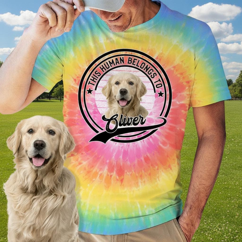 Custom This Human Belongs Dog T-Shirt — Gift for Dog Lovers QD8VR