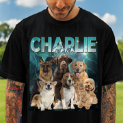 Custom Dog Vintage Portrait T-Shirt — Gift for Dog Lovers Q9A9E