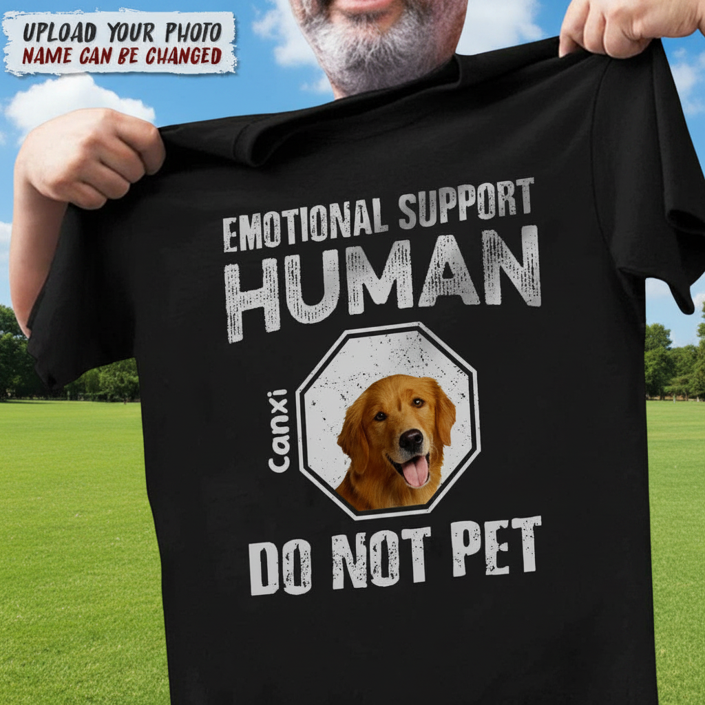 Custom Emotional Support Human Front T-Shirt — Gift for Dog Lovers P2PUZ