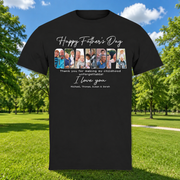 Custom Happy Fathers Day Grandpa T-Shirt — Gift for Dad XCPNQ