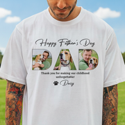 Custom Happy Fathers Day Dog T-Shirt — Gift for Dad NYW4H