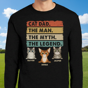 Custom Cat Dad Myth Legend T-Shirt — Gift for Dad ZPZ4G