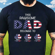 Custom This Pawsome Dad Belongs T-Shirt — Gift for Dad VCSFZ