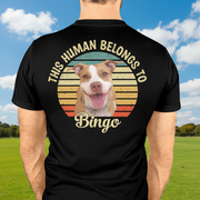 Custom Human Belongs Dog Cat T-Shirt — Gift for Cat Lovers CWSVY
