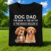 Custom Dog Dad Myth Snack T-Shirt — Gift for Dad D656R