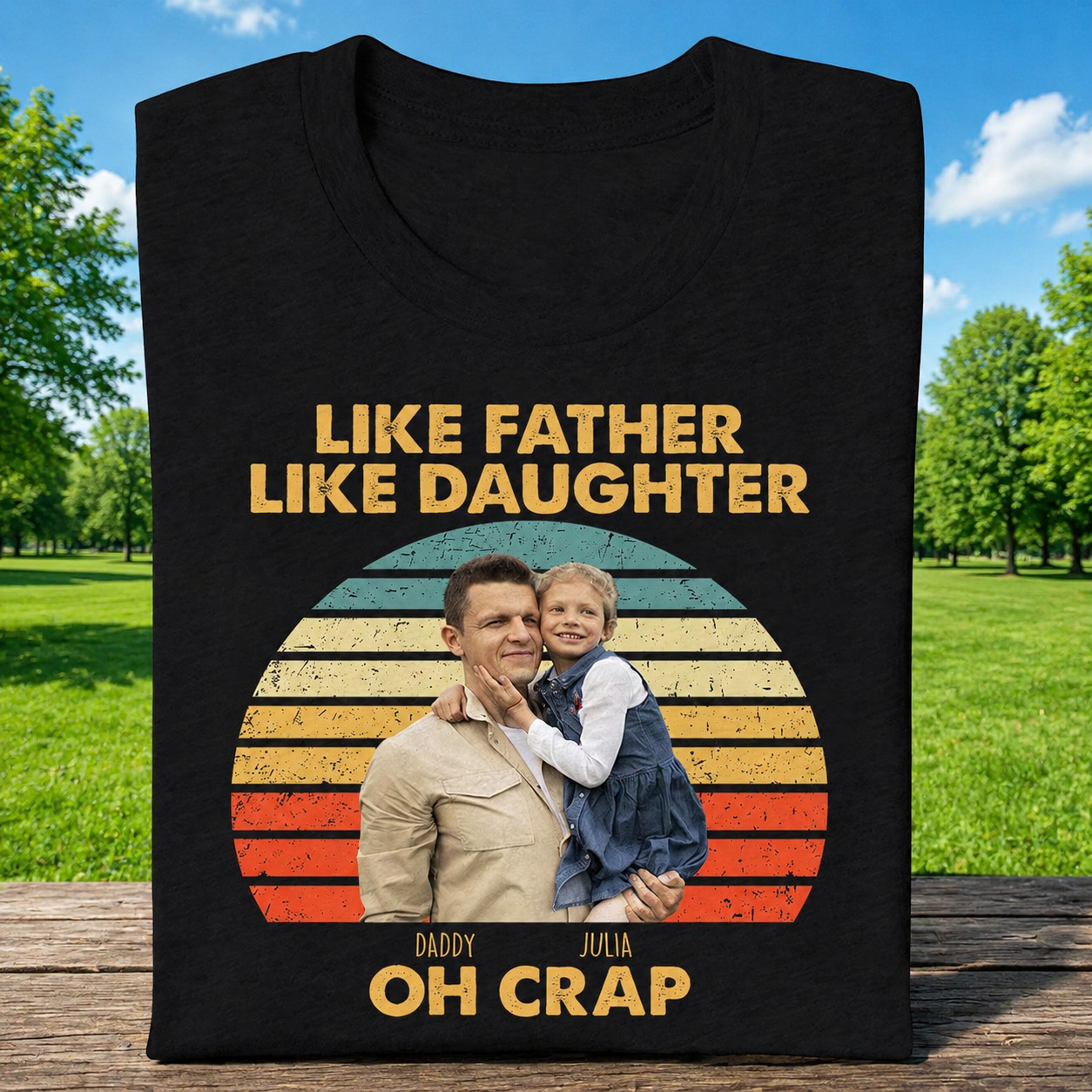 Custom Like Father Daughter Retro T-Shirt — Gift for Dad H4JPY