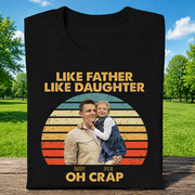 Custom Like Father Daughter Retro T-Shirt — Gift for Dad H4JPY