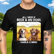 Custom All Need Beer Dogs T-Shirt — Gift for Cat Lovers CNTK3