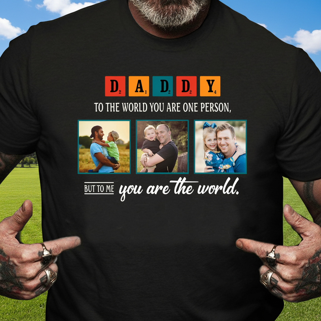 Custom Daddy Fathers Day H358 T-Shirt — Gift for Dad DZSMK