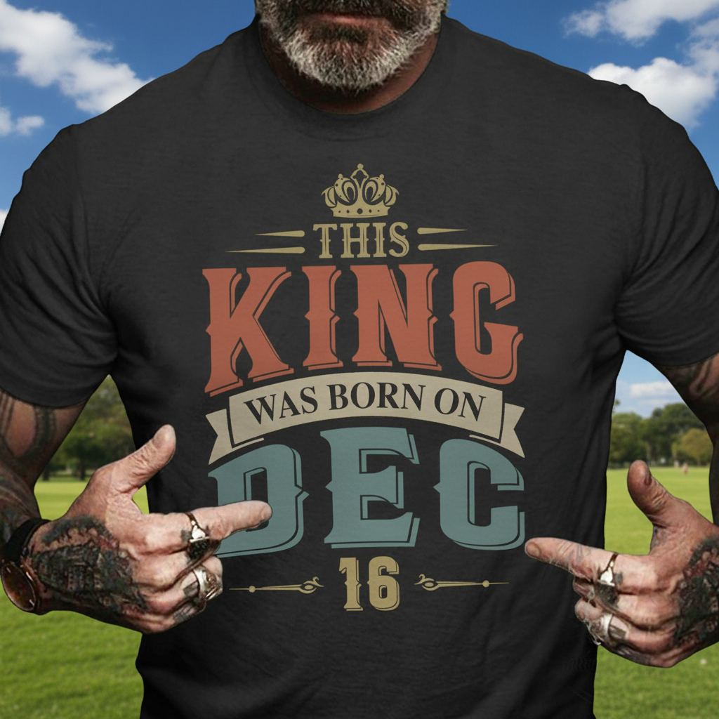 Custom This King Was Born T-Shirt — Custom Gift C3HBB