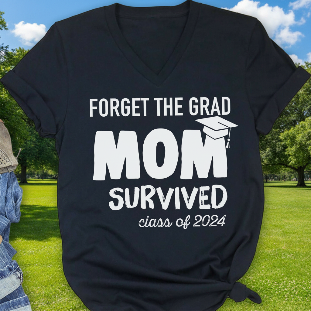 Custom Forget Grad Mom Survived T-Shirt — Gift for Mom 2TA7X