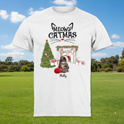 Custom Meowy Catmas Cat T-Shirt — Gift for Cat Lovers 449SV