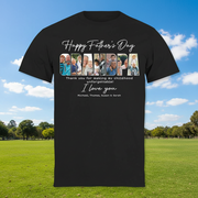 Custom Happy Fathers Day Grandpa T-Shirt — Gift for Dad QTH8E